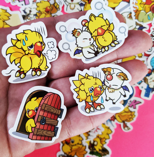 Chocobo and Moogle Journaling Stickers