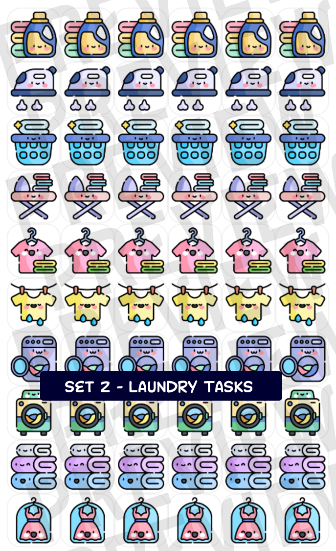Household Tasks Stickers Choose Your Set