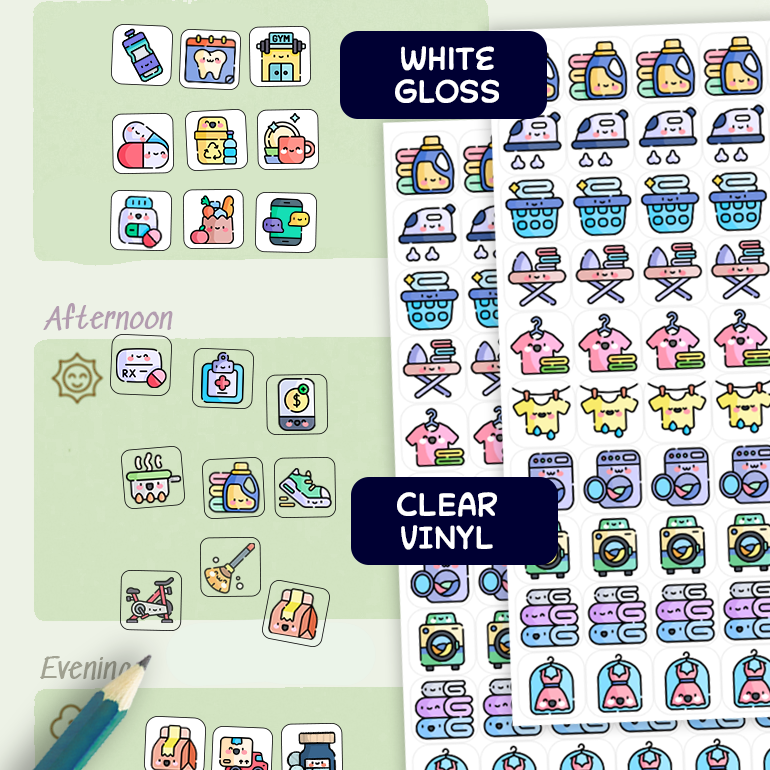 Household Tasks Stickers Choose Your Set