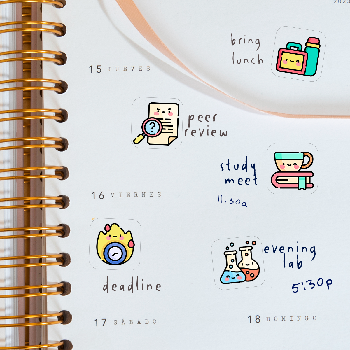 School/Study Calendar Stickers