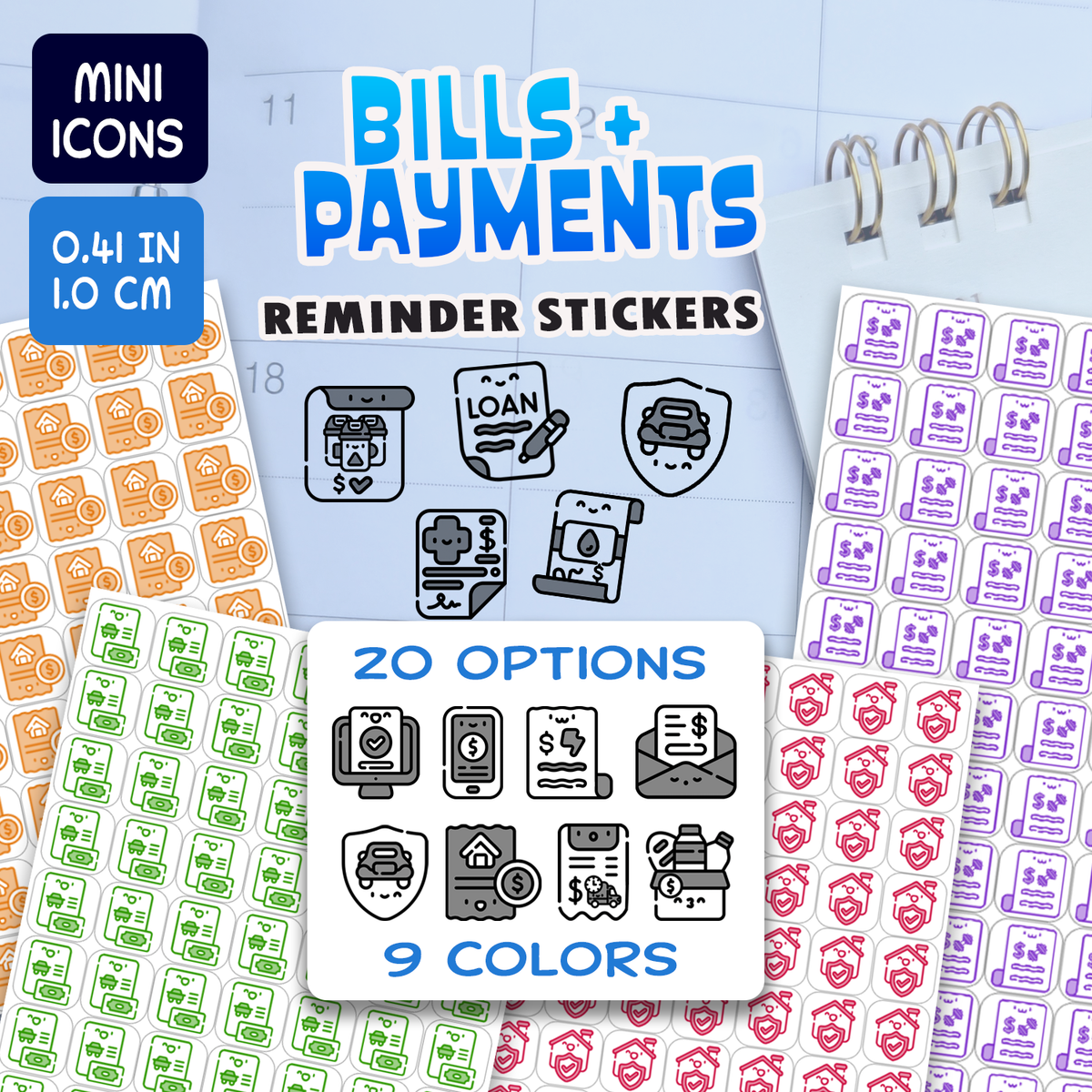 Bills & Payments Agenda Stickers