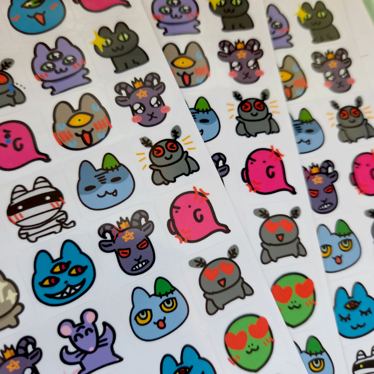 Halloween Monsters Emote Stickers