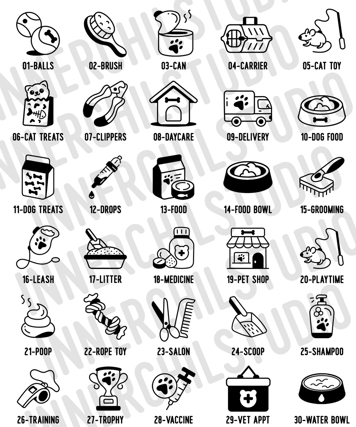Dog or Cat Care Stickers