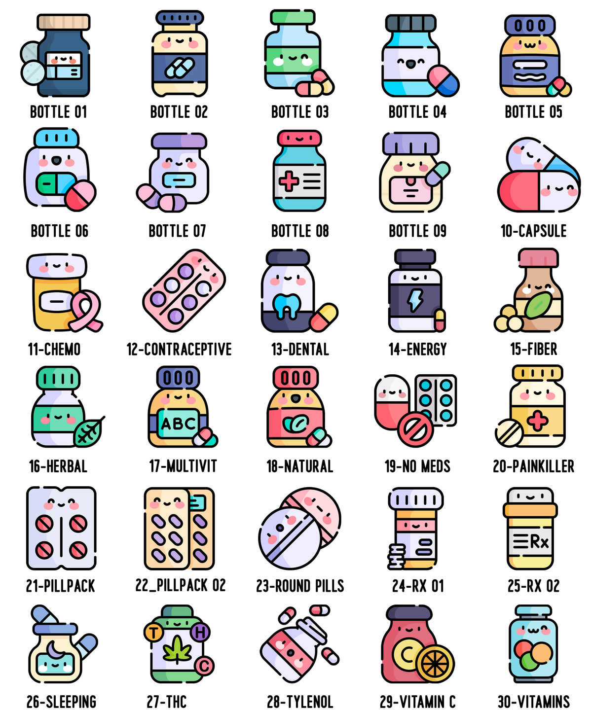 Medication Calendar Stickers