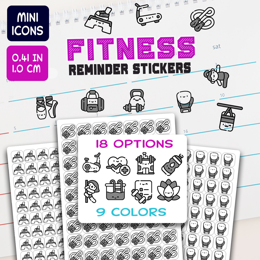 Exercise and Workout Agenda Stickers