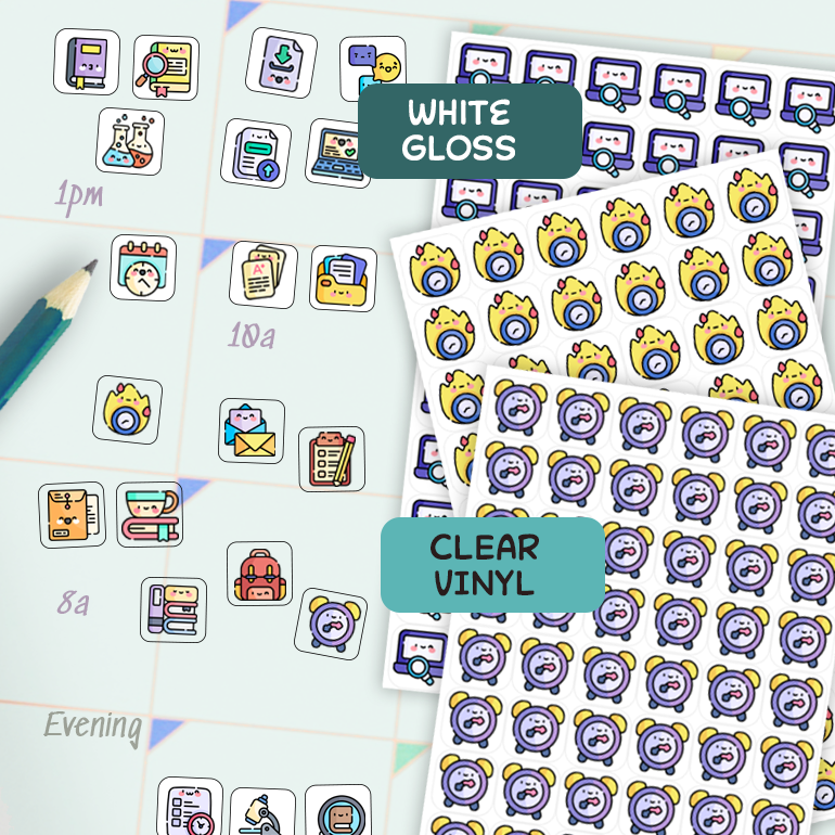 School/Study Calendar Stickers