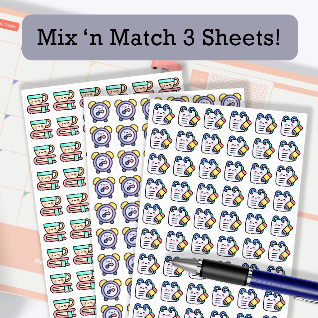 School/Study Calendar Stickers