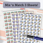 School/Study Calendar Stickers