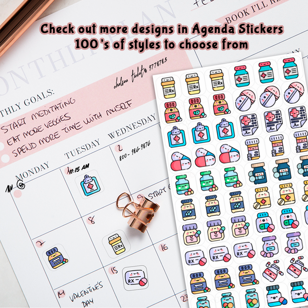 Household Tasks Calendar Stickers
