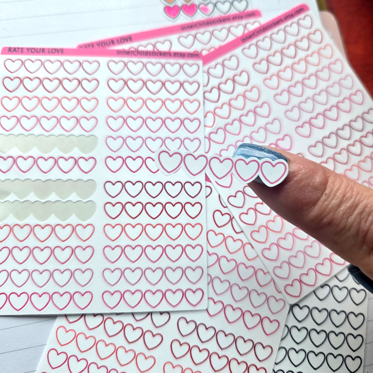 Heart Rating Stickers