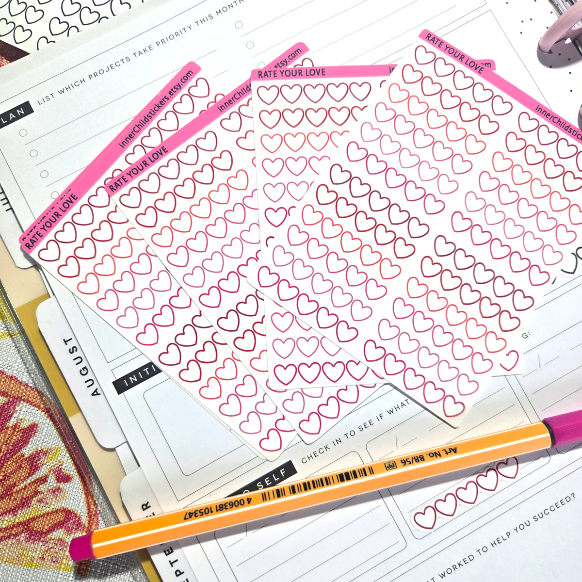 Heart Rating Stickers