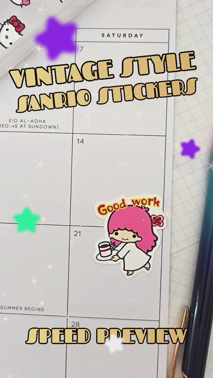 Vintage Style Sanrio Journaling Stickers