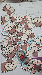 Fluffy Otter Journaling Stickers