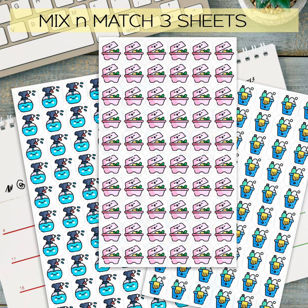 Household Tasks Calendar Stickers