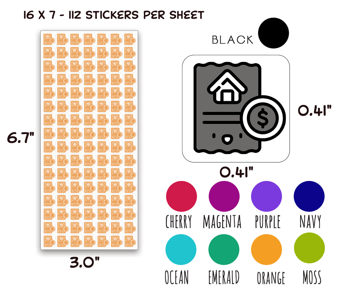 Exercise and Workout Agenda Stickers