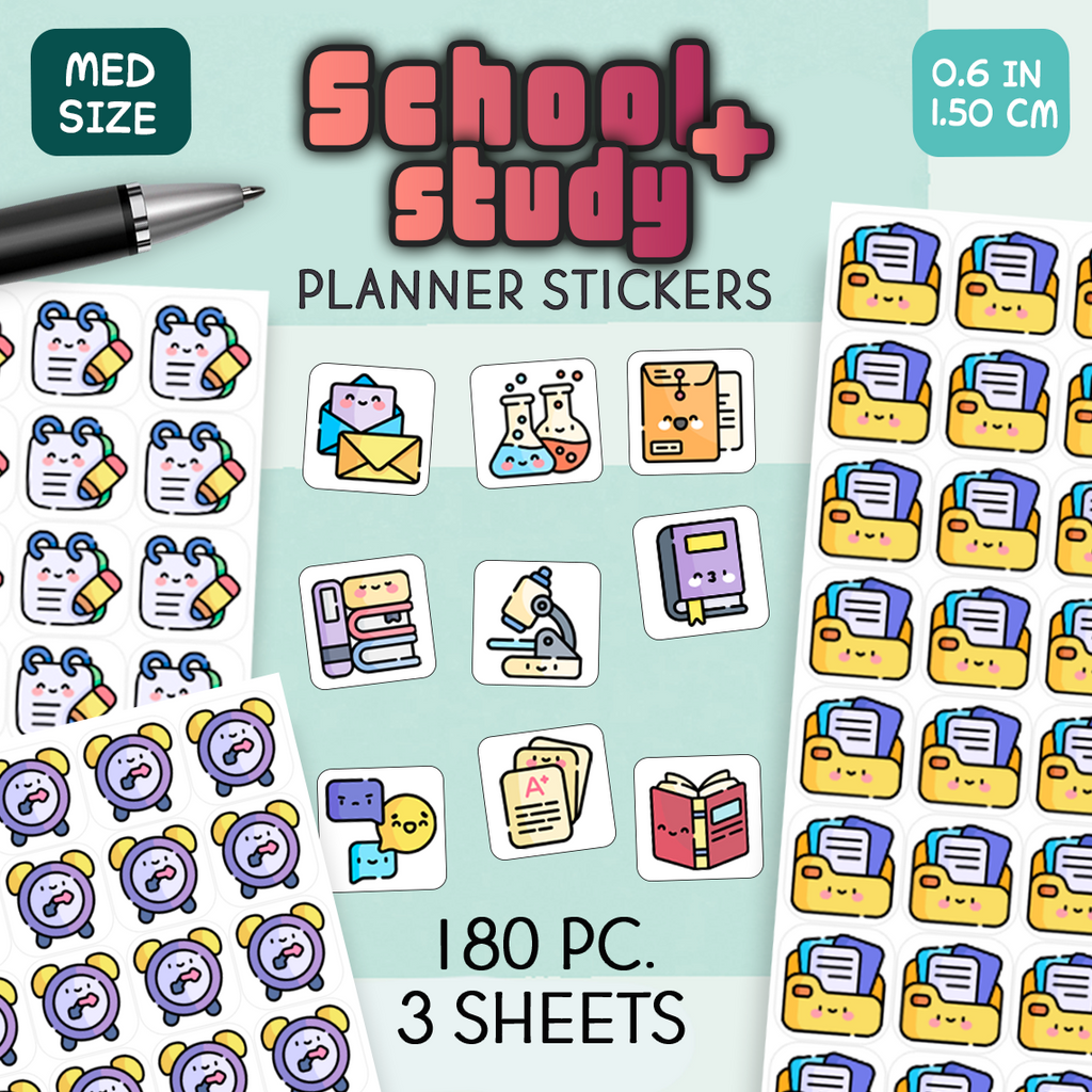 School/Study Calendar Stickers