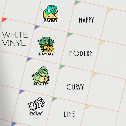 Payday Stickers Choose Your Style
