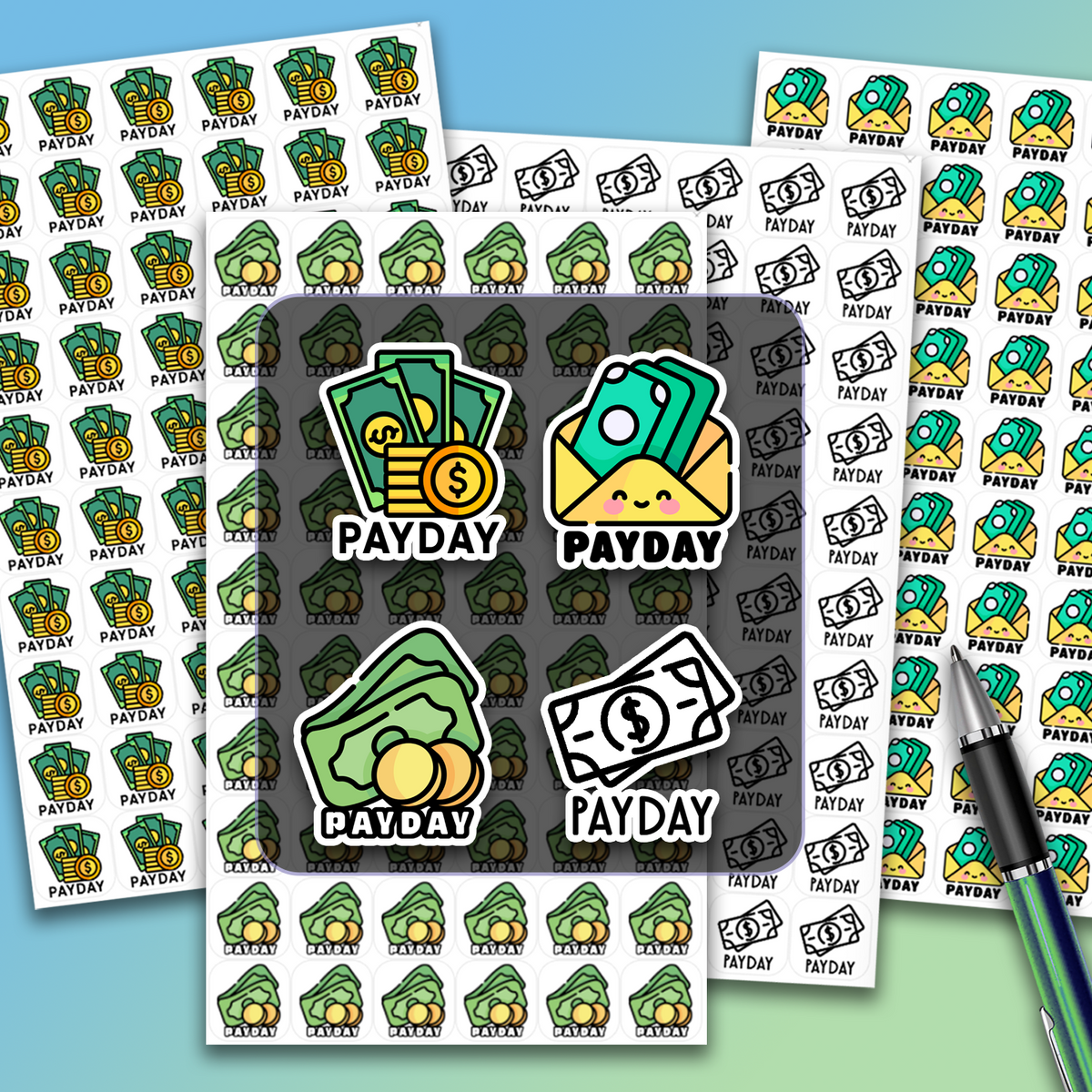 Payday Stickers Choose Your Style