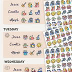 Household Tasks Stickers Choose Your Set